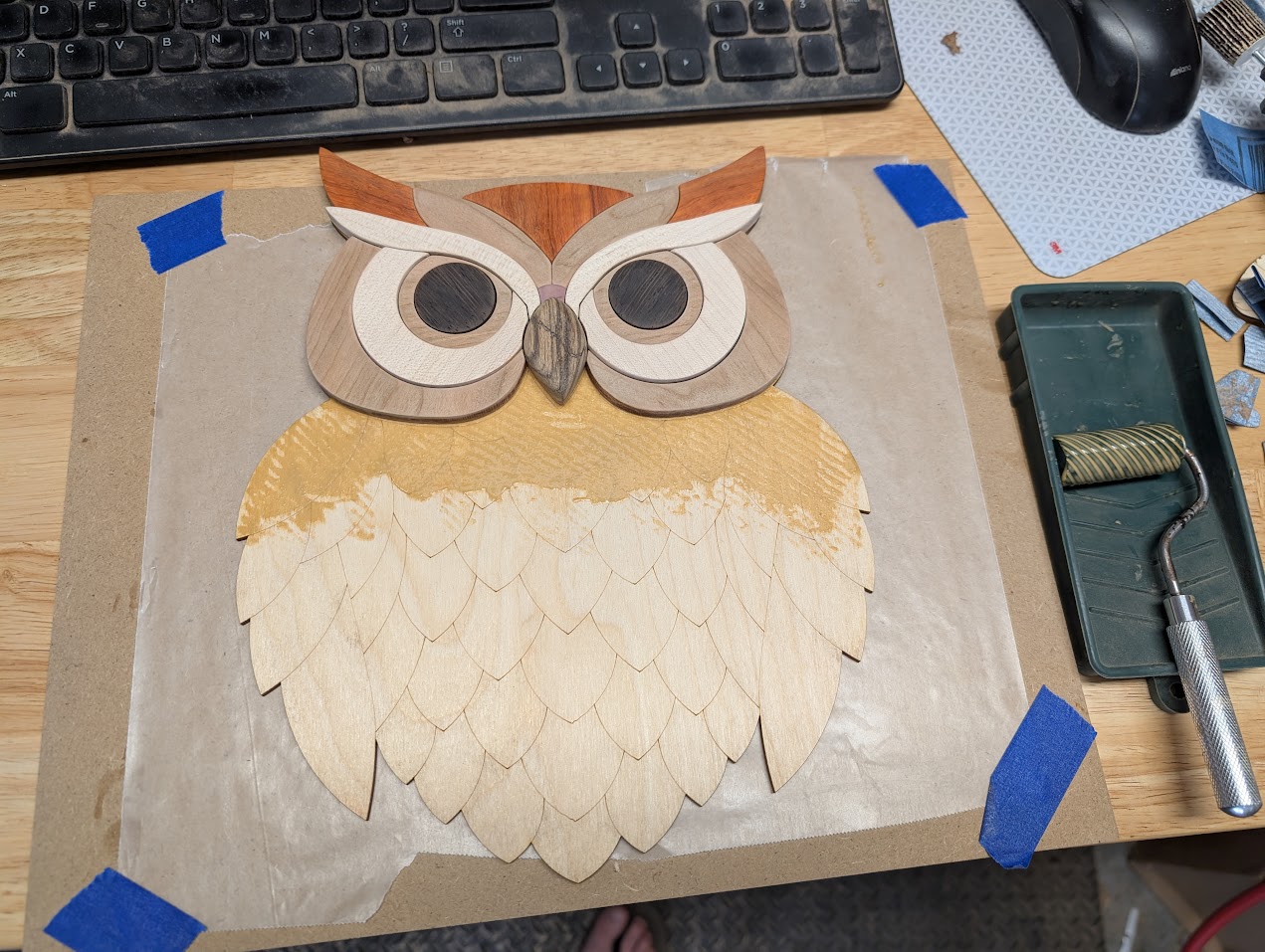 Large Intarsia Owl - Image 3