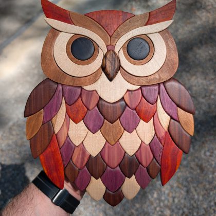 Large Intarsia Owl