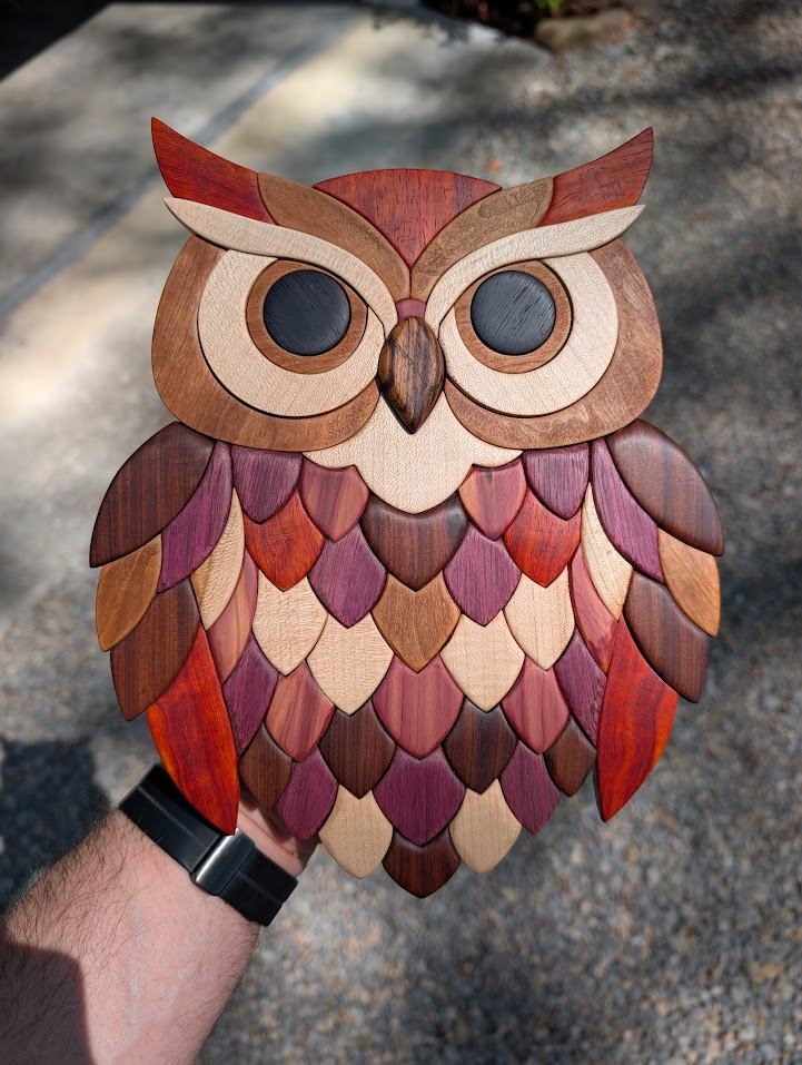 Large Intarsia Owl