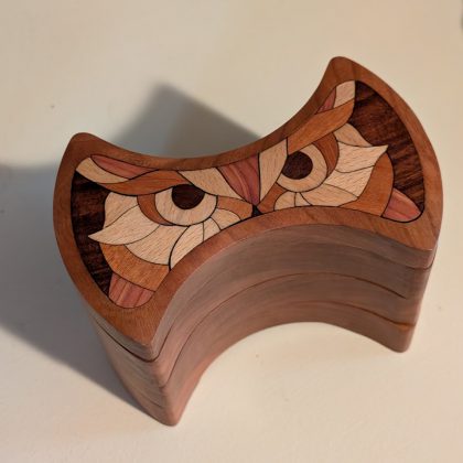Owl Intarsia Twist Box